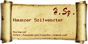 Hauszer Szilveszter névjegykártya